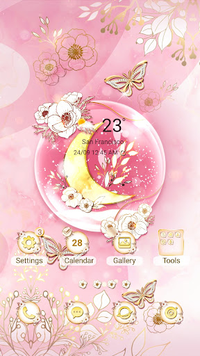 Snowy Moon Ball - Wallpaper