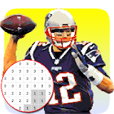 American Football Player Color By Number - Pixel icon