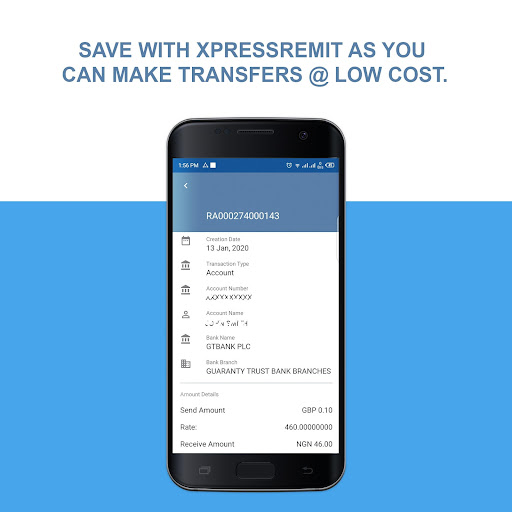 Xpress Remit App: Send Money A Screen 3