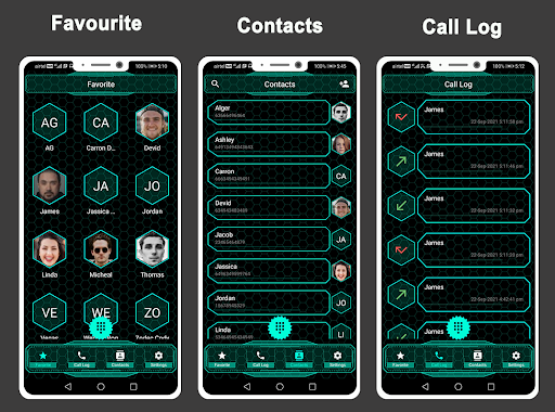 Hi-tech Phone Dialer & Contact Screen 2