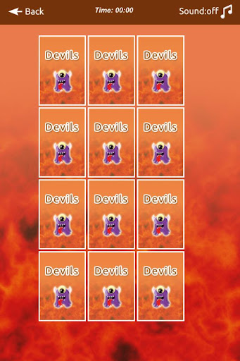 Devils Memory Match Screen 2