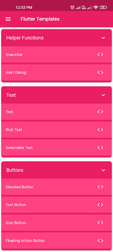 Android application Flutter UI Templates screenshort