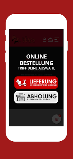 Android application Mr.Döner screenshort