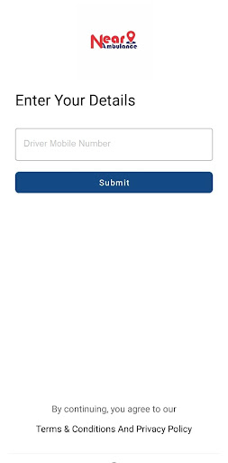 Android application Near Ambulance Partner screenshort