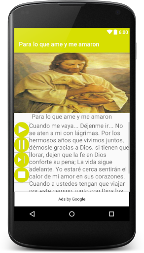Android application Para los que ame y me amaron screenshort