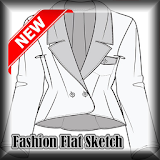 Fashion Flat Sketch 2017 icon