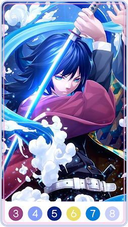 Game screenshot Demon Slayer Color by Number apk download
