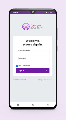 Android application 365 Care Services screenshort