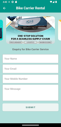 Agni Logistics Screen 3