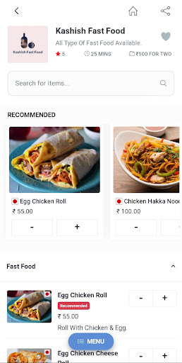 Android application Shiryani - Order Food Online screenshort