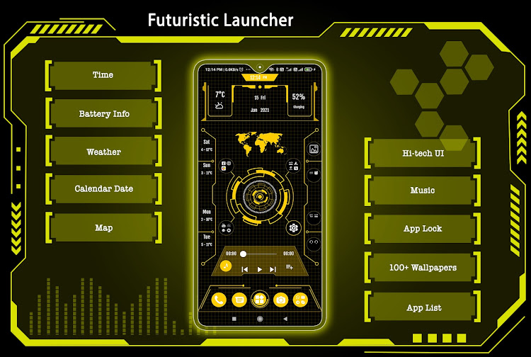 Futuristic Launcher - Lock App - 29.0 - (Android)