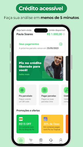 Android application Ume: Crédito acessível screenshort