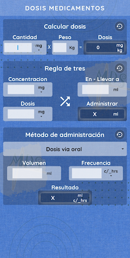 Android application Dosis Medicamentos Regla Tres screenshort