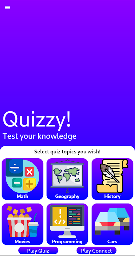 Quizzy - Flutter showcase GDSC Screen 2