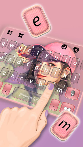 CGI Beauty Girl Keyboard Theme Screen 2