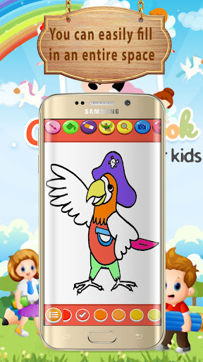 Parrot Coloring Book Screen 2