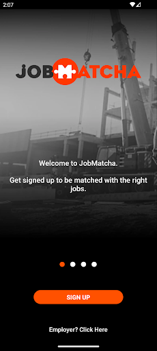 Android application JobMatcha screenshort