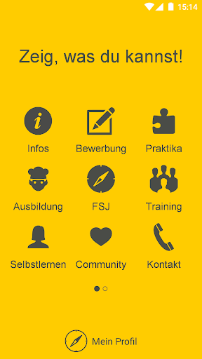 Android application Zeig, was du kannst! screenshort