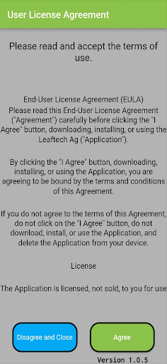 Android application LeafTech Ag screenshort