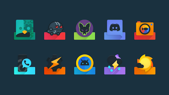 Captura de pantalla del paquete de iconos Ombre