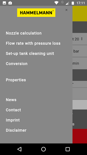 Android application Water Jetting Calculator screenshort