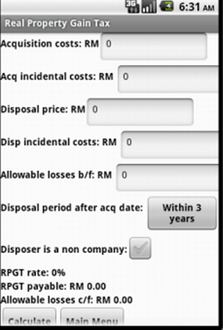Malaysia Business Cost Calc Screen 2