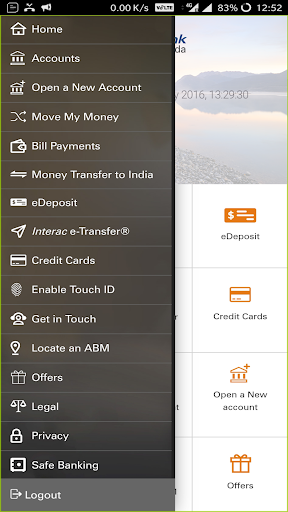 ICICI Bank Canada iMobile Screenshot