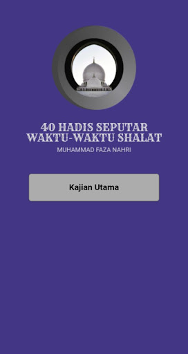 Android application 40 Hadis Seputar Waktu Shalat screenshort