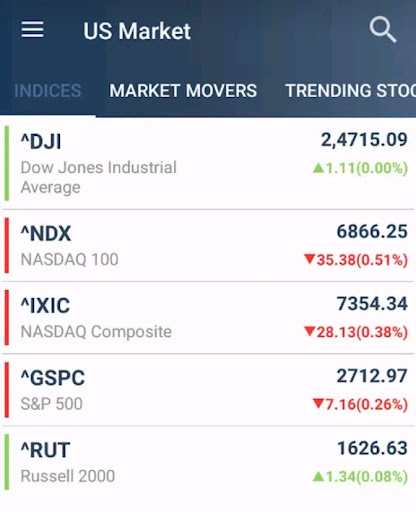 Dow Jones Stock App Screen 3