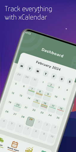 Android application X Calendar : Track Everything screenshort