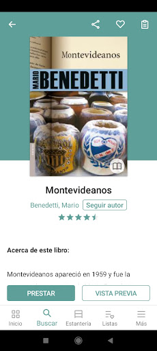Android application Biblioteca País screenshort