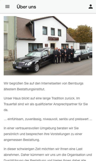 Bestattungsinstitut Bernburg Screen 2