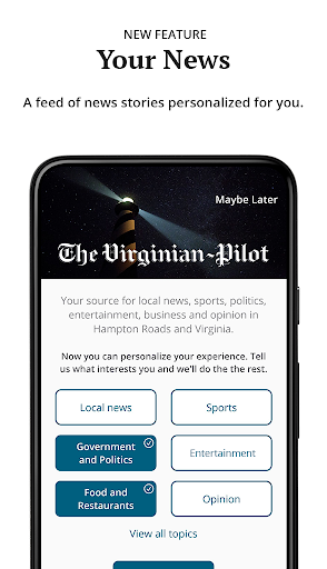 Android application The Virginian-Pilot screenshort