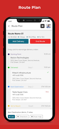 Android application AzRoute screenshort