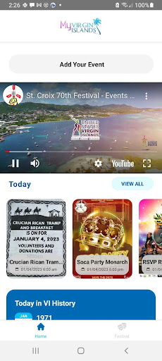 Android application My Virgin Islands screenshort