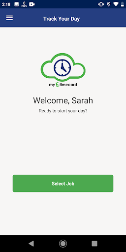 myEtimecard Screen 2