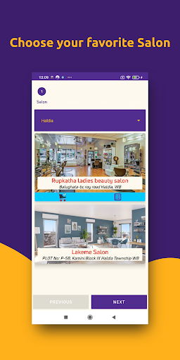 SalonApp - Appointment Booking Screen 3