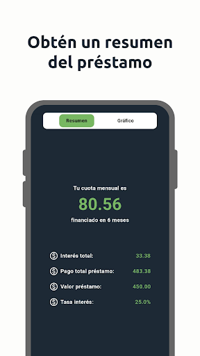 Simula tu préstamo Screen 3