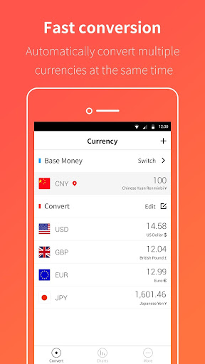 Android application Currency Converter screenshort