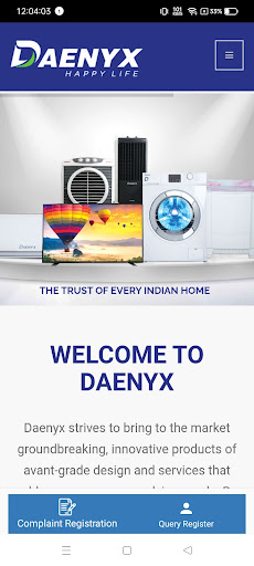 Daenyx Complaint Registration Screen 2