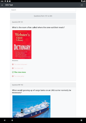 LNG tanker. Support Deck CES