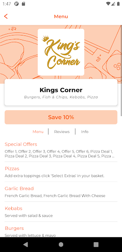 Kings Corner GL1 Screen 2