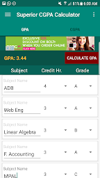 Superior GPA & CGPA Calculator