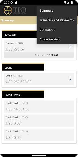 TBB International Bank Screen 3