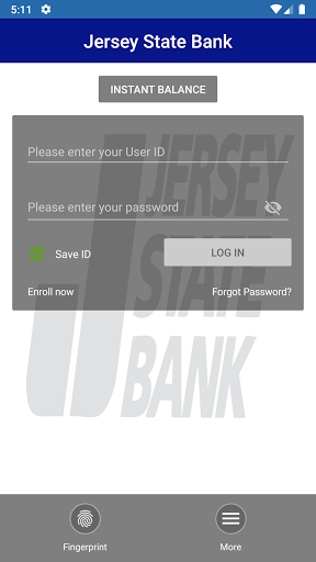 Jersey State Bank Mobile Screen 2