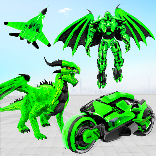 Flying Dragon Transport Truck Transform Robot Game