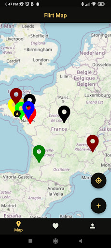 Android application Flirt Map screenshort