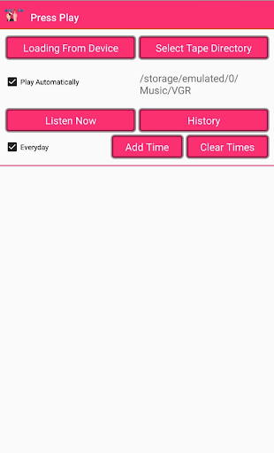 Android application Press Play screenshort