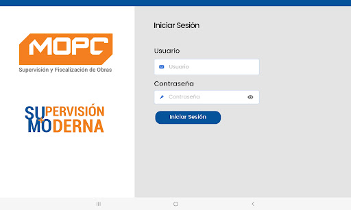 Android application MOPC Supervisores screenshort