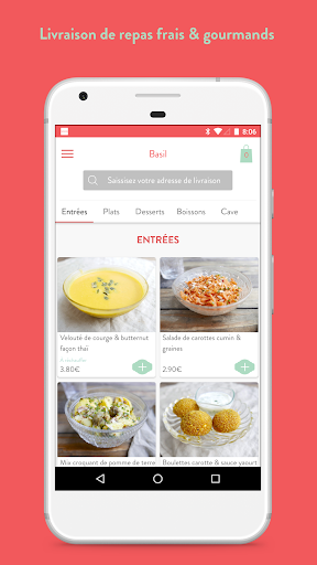 Android application Basil - Frais maison screenshort